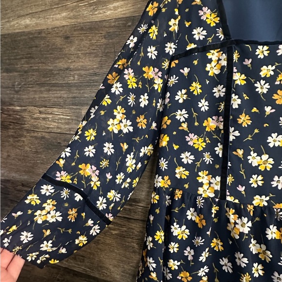 Madewell Yellow and Blue Peplum Blouse - Picture 6 of 11